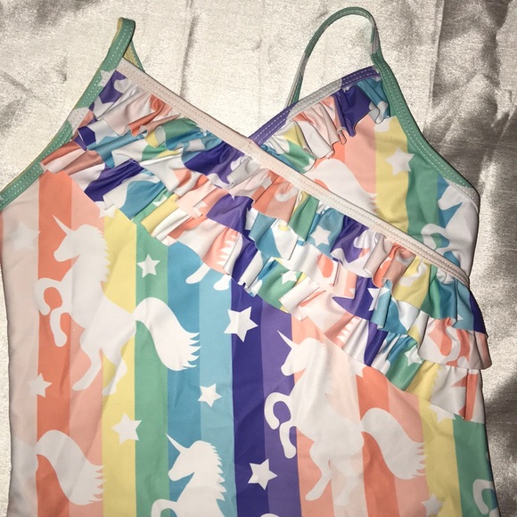 Girls XL unicorn swimsuit one piece - Picture 1 of 8